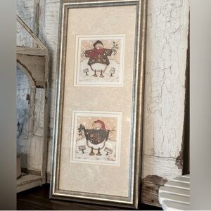 Carol Robinson Holiday Print Picture. 21.5”x9.5” Snowman